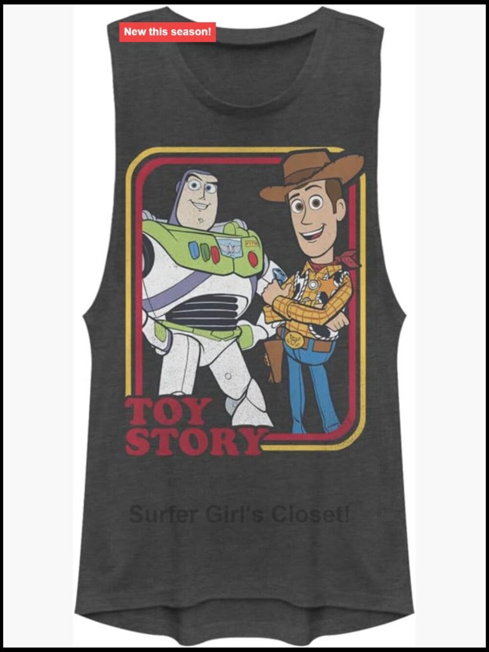Disney Muscle Tank Top Sleeveless Scoop Neck Cotton Blend Women's
